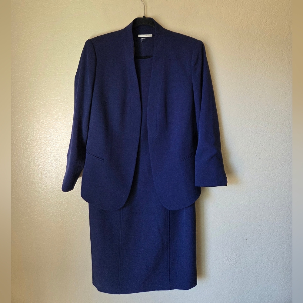 Anne Klein Dress Suit Navy Blue Size 10